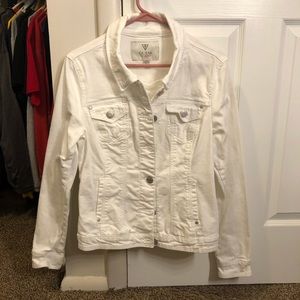 Guess White Denim Jacket Size XL